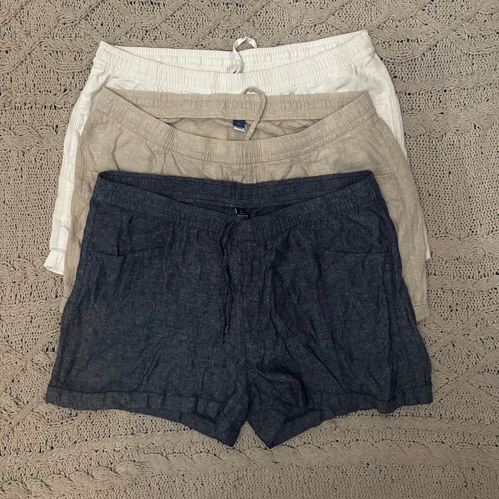 Old navy linen shorts lot